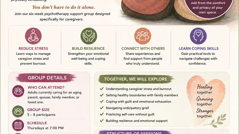 Finding Strength Together — Caregiver Support Group flyer
