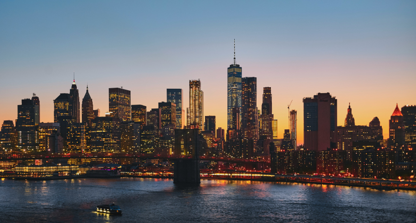 New York City skyline at sunrise representing remembrance and the long-term impact of 9/11